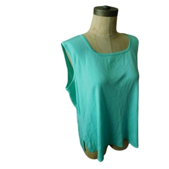 Ming Wang Size XL Designer Scoop neck Knit Sleeveless Top - Picture 2 of 2